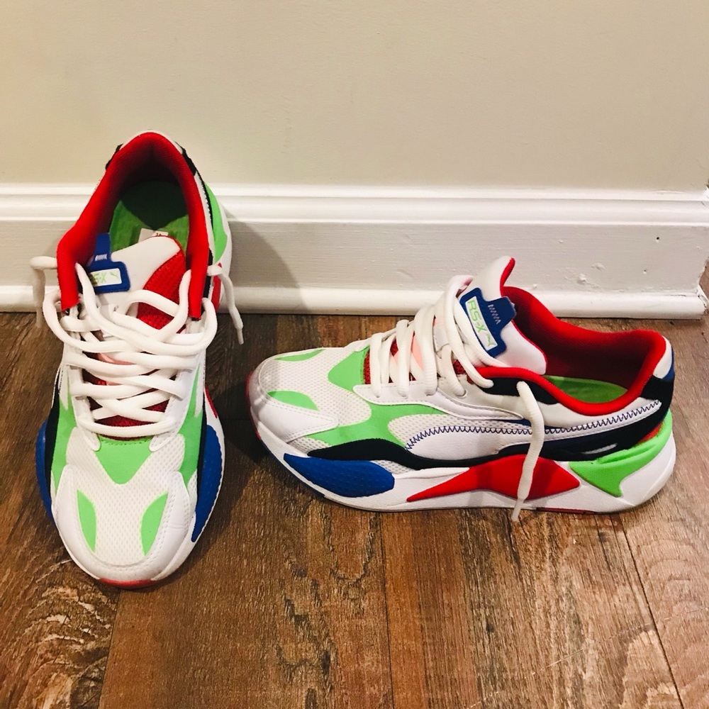 BIG KIDS' PUMA RS-X³ CASUAL SHOES Sz 7